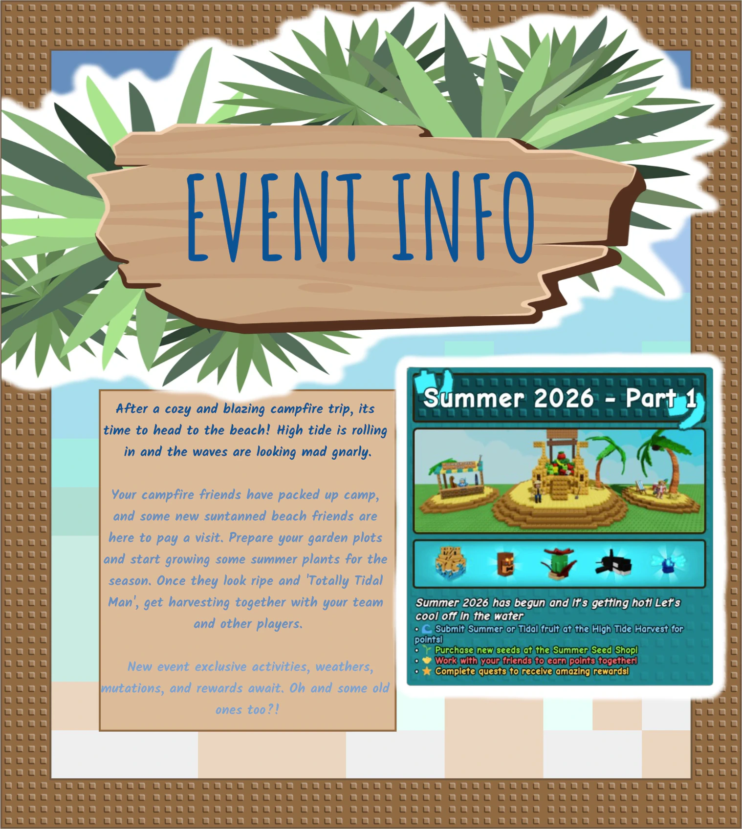 Event Info preview